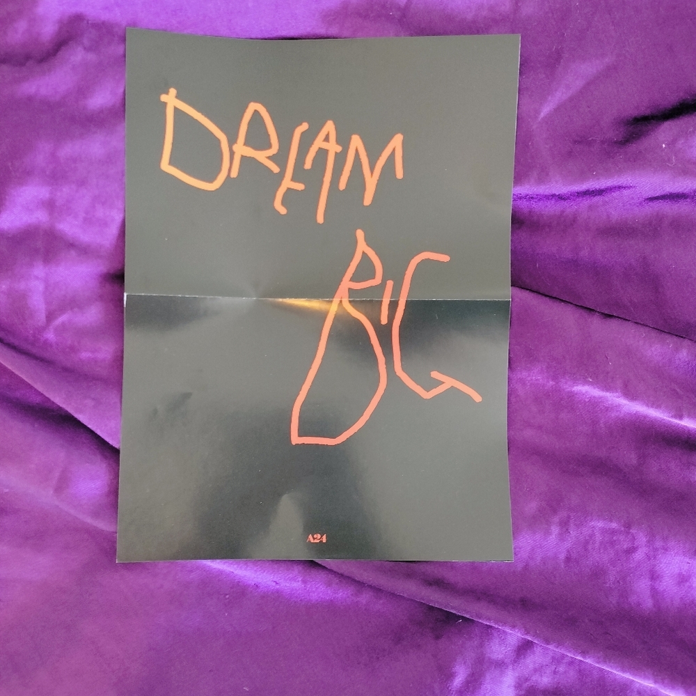 Marty Supreme Dream Big Poster with Orange Text